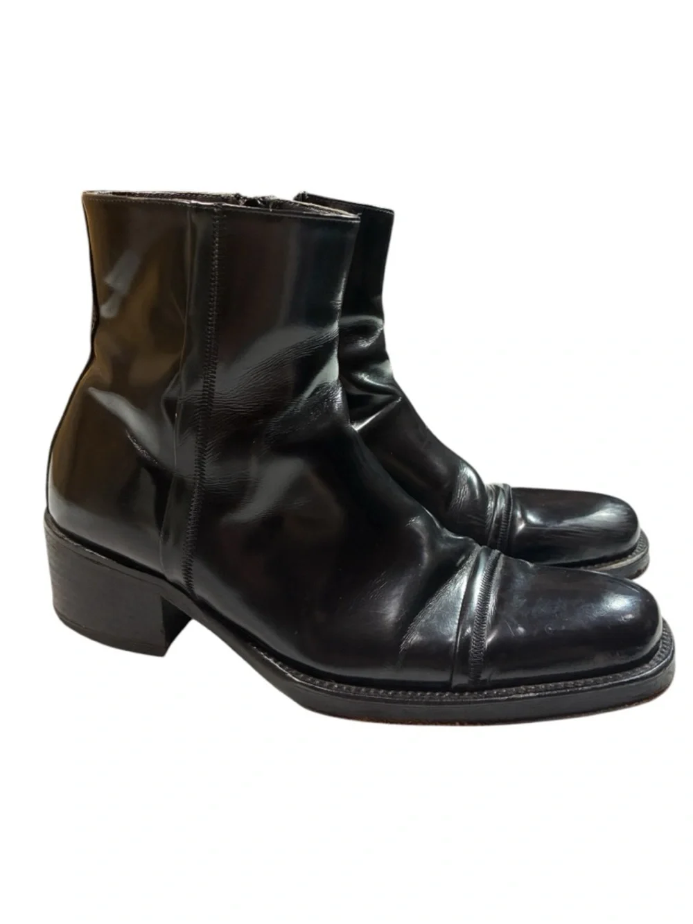 Debut Italian Leather Dress Boots, Black, Men’s Size 4.5 - 5, Women’s 6.5 - 7.